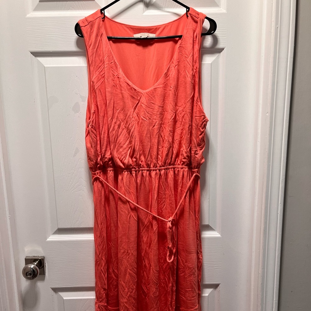 LOFT plus dress - size 20/22 - coral